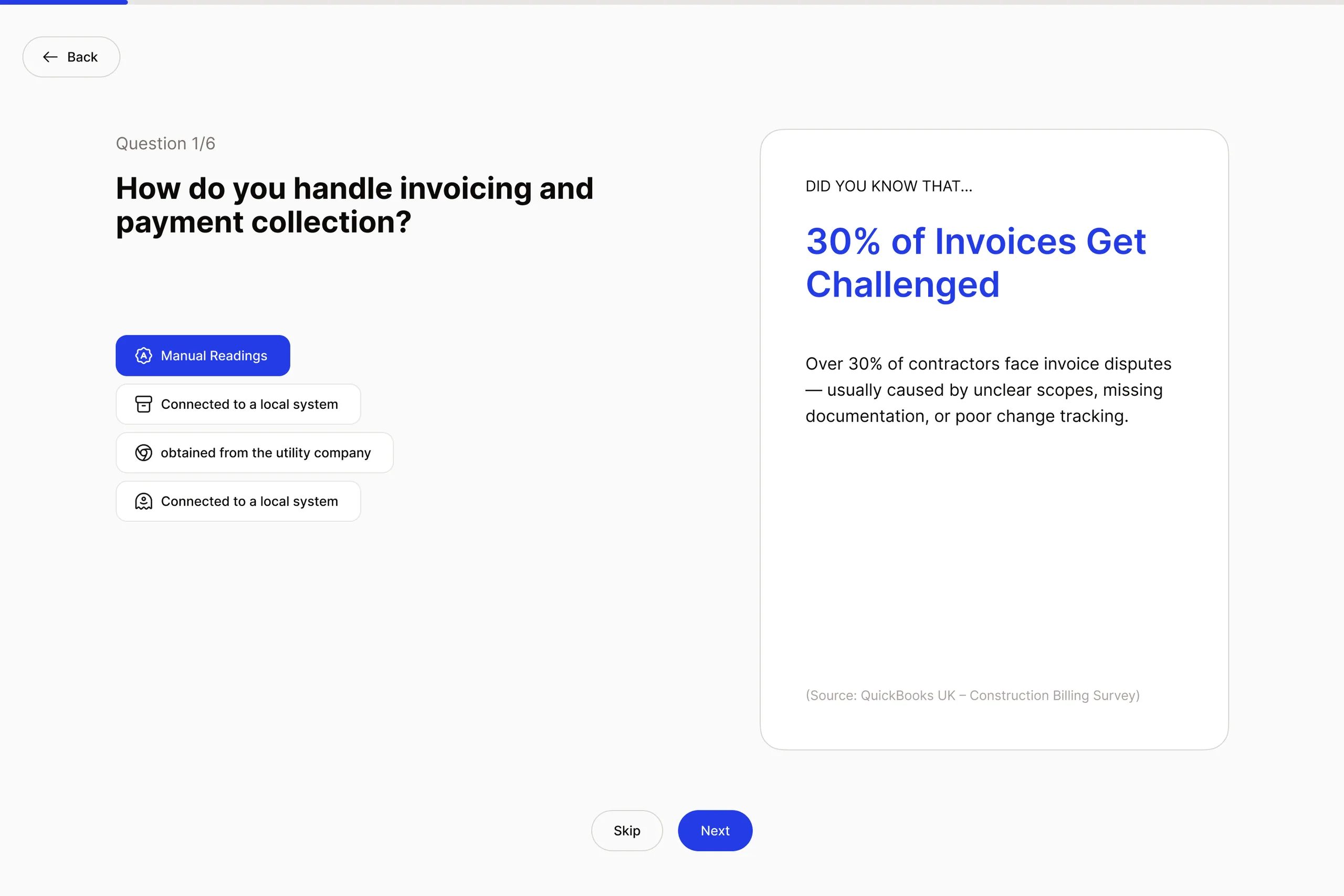 How do you handle invoicing and payment collection, with a fact about challenged invoices