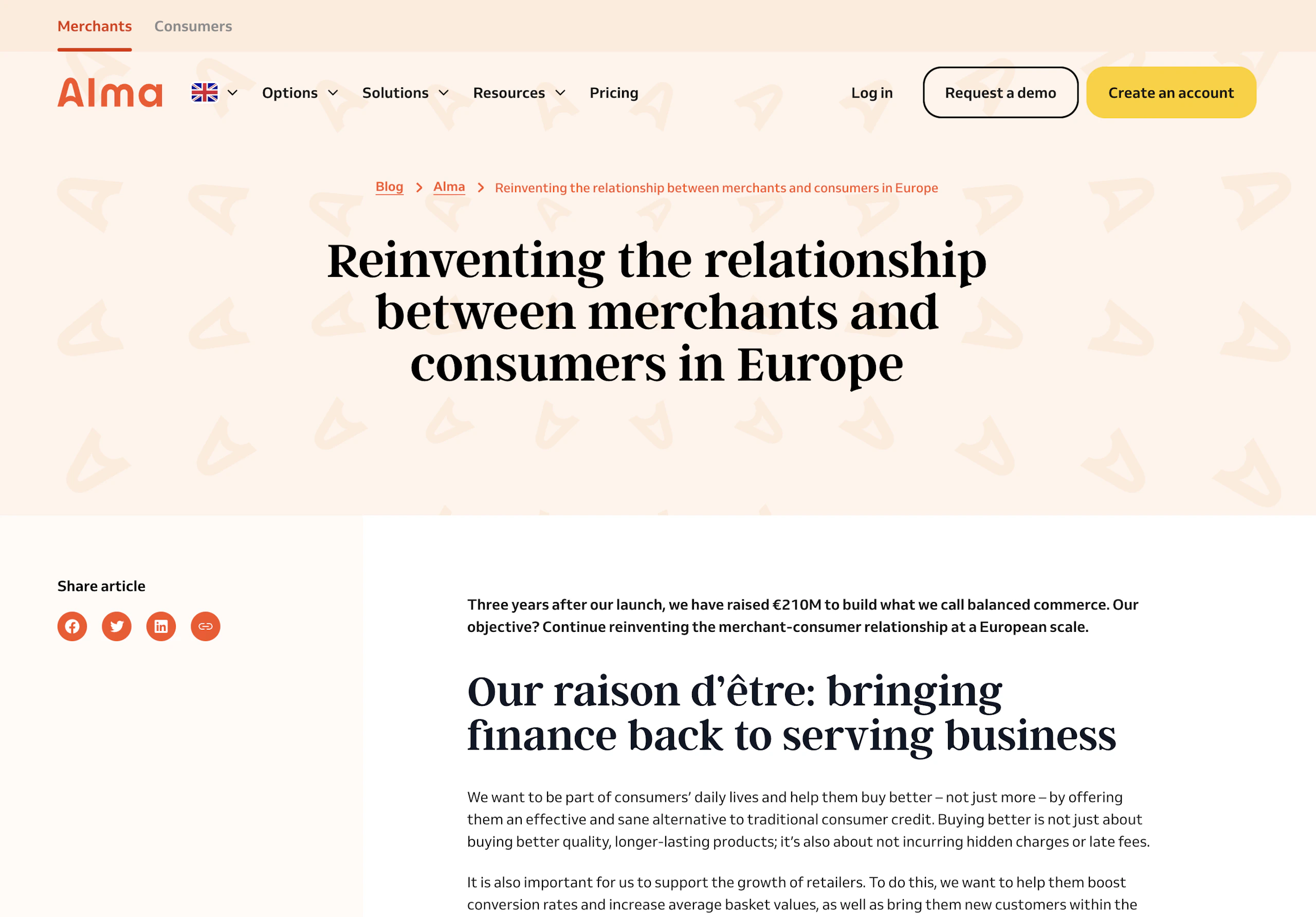 Blog article: Reinventing the relationship between merchants and consumers in Europe