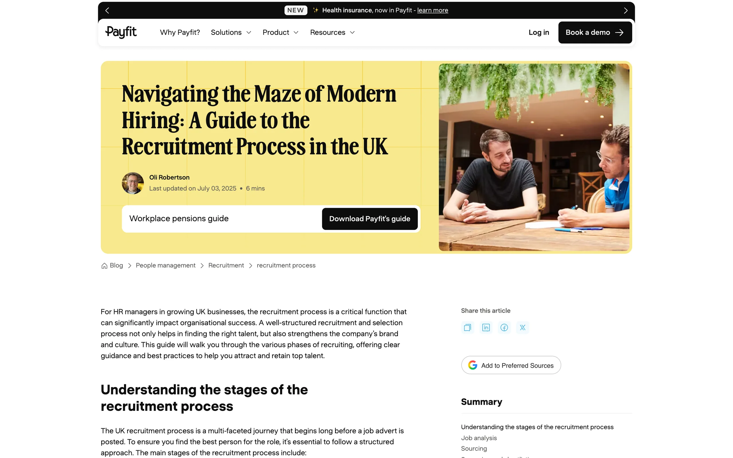 Blog article: Navigating the Maze of Modern Hiring, a guide to the recruitment process in the UK