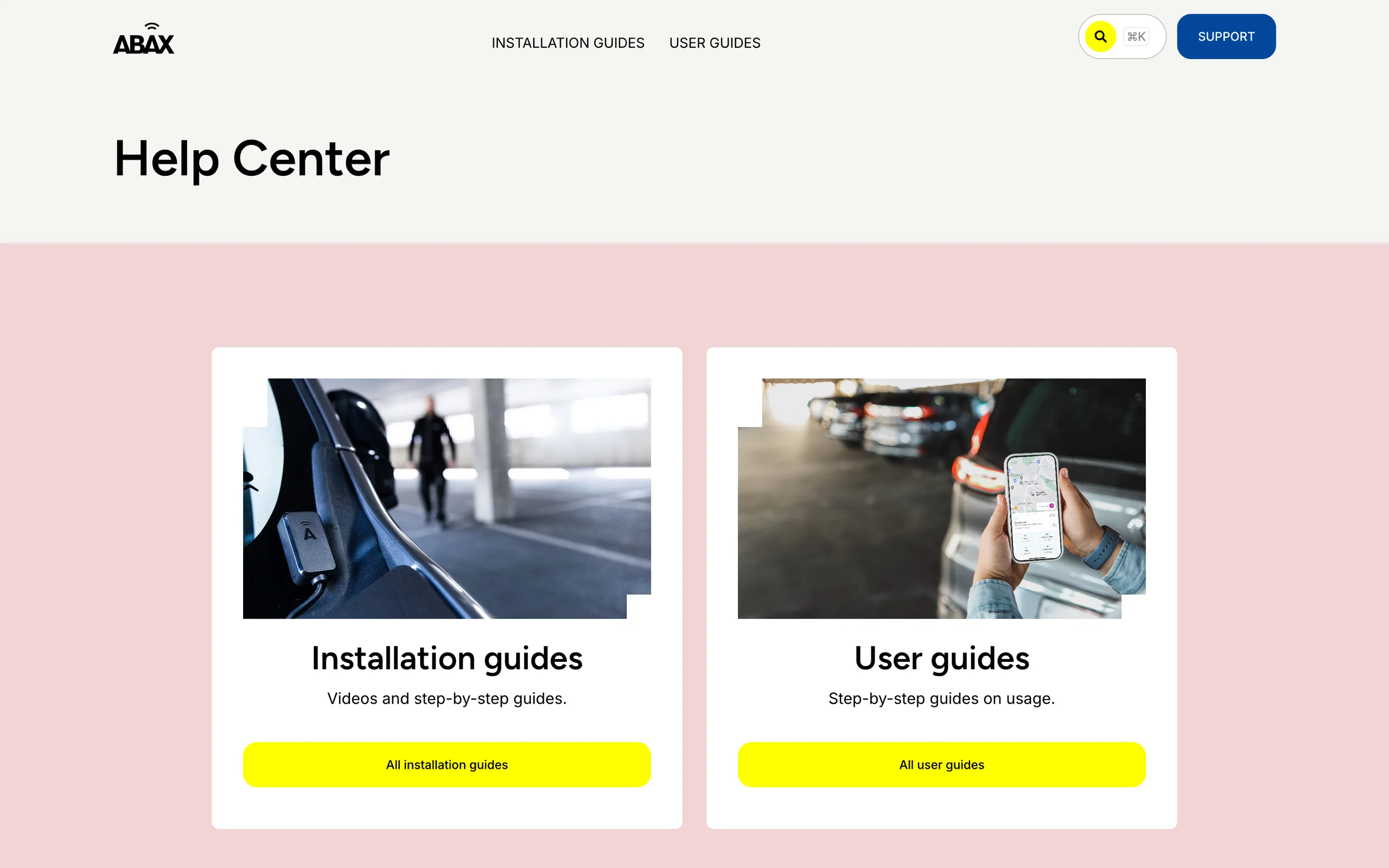 ABAX Help Center: installation guides with videos, and step-by-step user guides