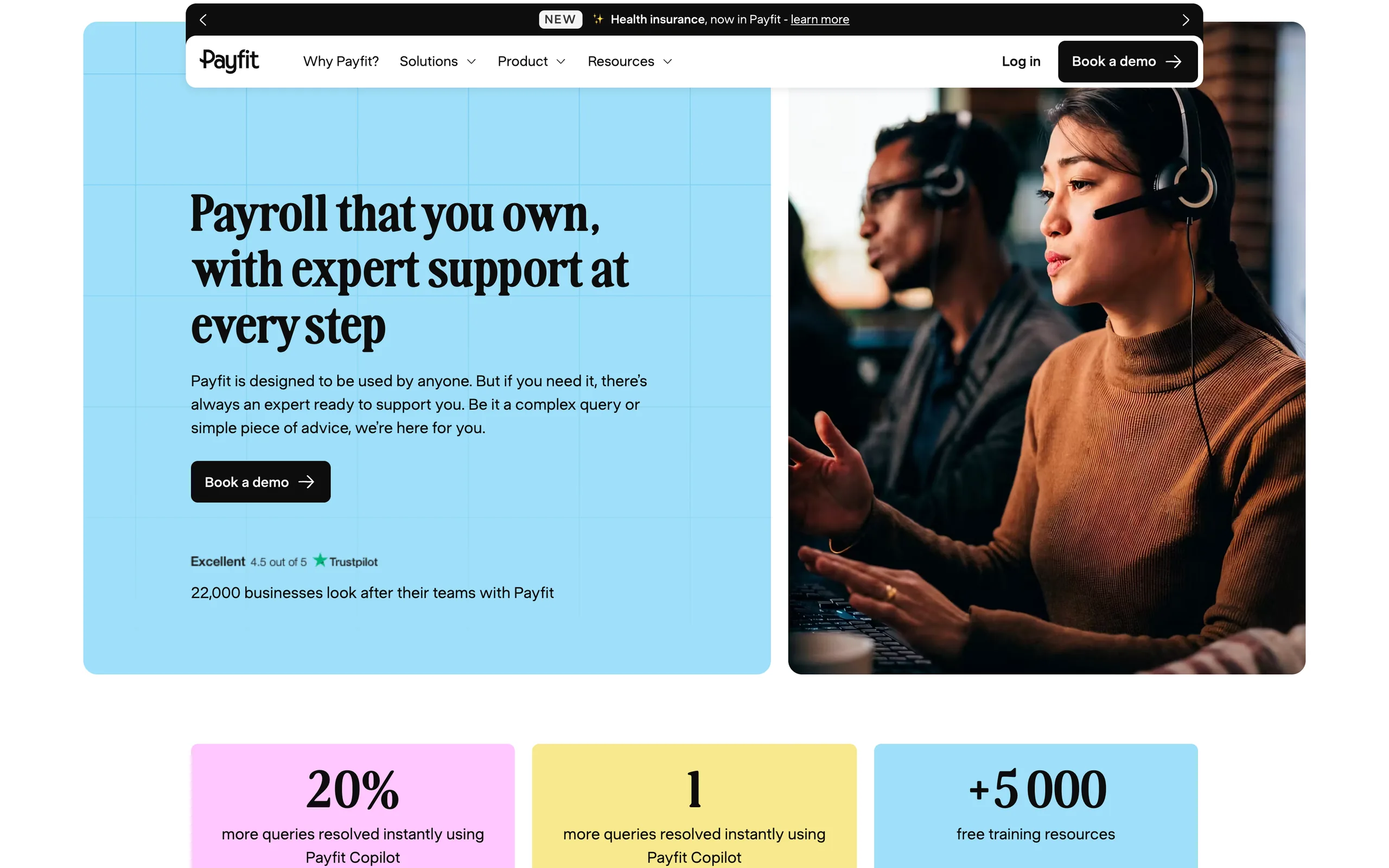 Support page: Payroll that you own, with expert support at every step